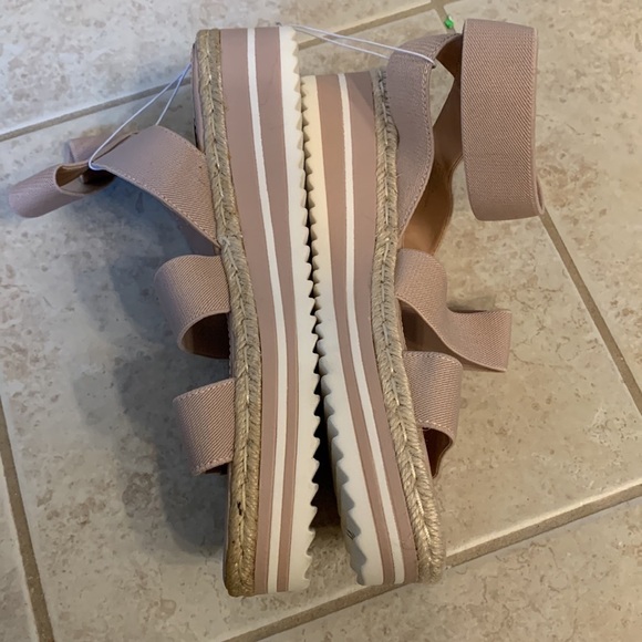 NWOT Steve Madden Kimmie Tan Espadrille Platform Sandal 8.5 Strappy Open Toe - Picture 7 of 9